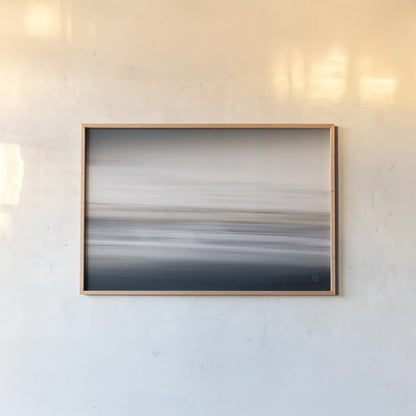 Waves Move Me IV by Nathan Larson. shown as a paper print in a natural frame. Available as a archival giclee rolled canvas, fine art paper, or poster print. SKU 70535i.
