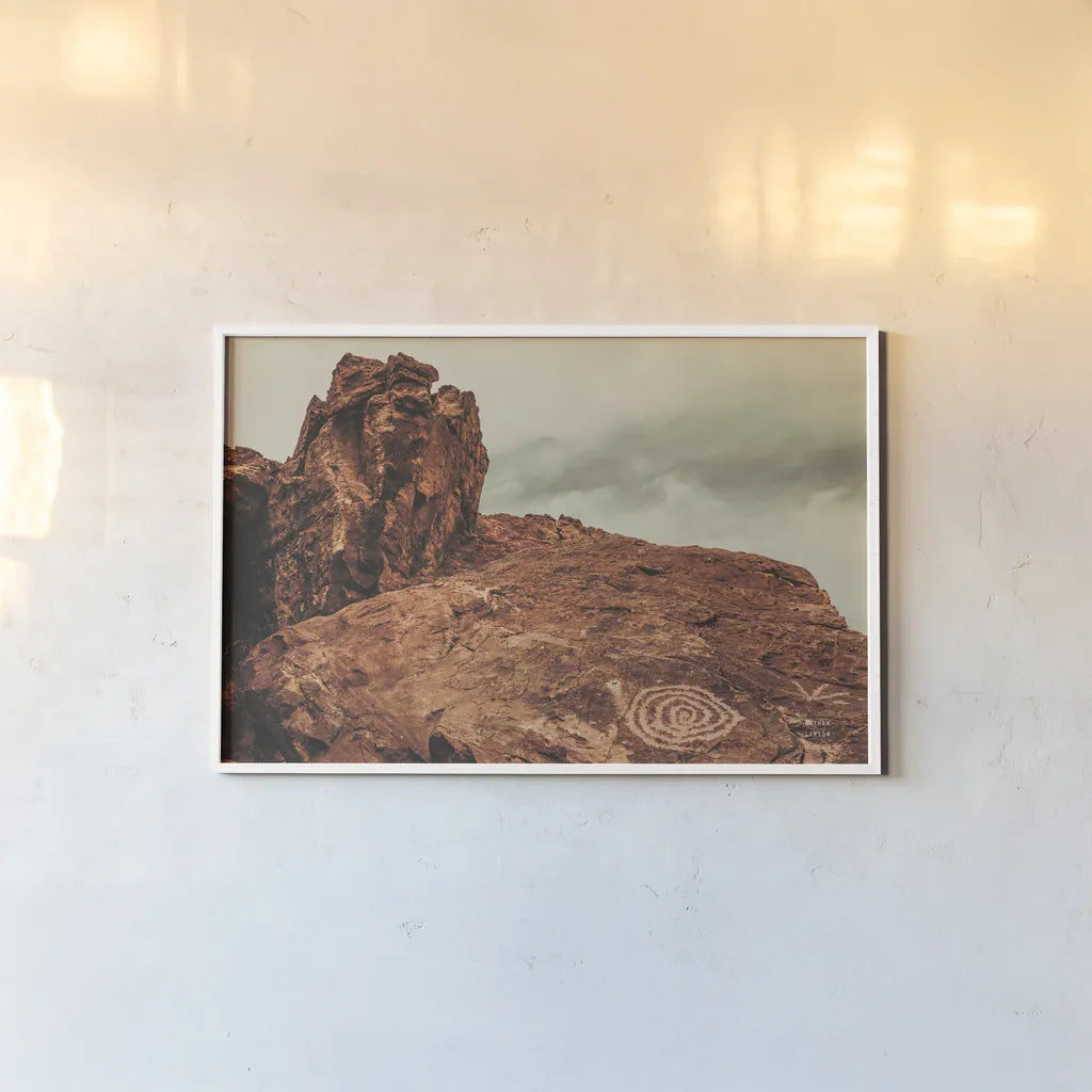 Welcome IV by Nathan Larson. shown as a paper print in a white frame. Available as a archival giclee rolled canvas, fine art paper, or poster print. SKU 82428i.