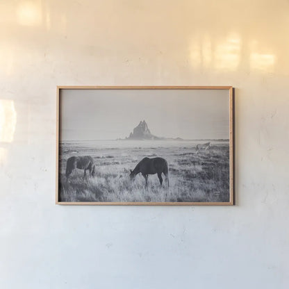 Western Range by Nathan Larson. shown as a paper print in a natural frame. Available as a archival giclee rolled canvas, fine art paper, or poster print. SKU 95338i.