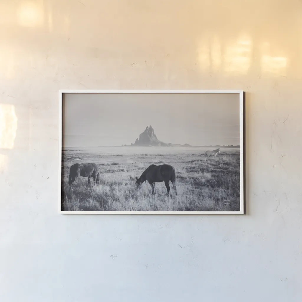 Western Range by Nathan Larson. shown as a paper print in a white frame. Available as a archival giclee rolled canvas, fine art paper, or poster print. SKU 95338i.