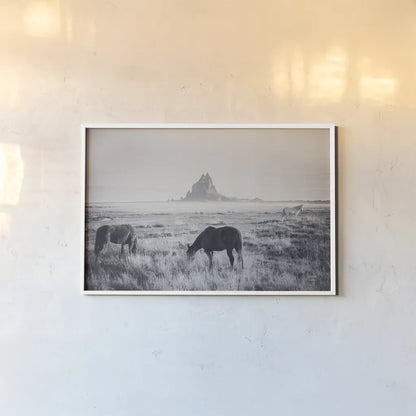 Western Range by Nathan Larson. shown as a paper print in a white frame. Available as a archival giclee rolled canvas, fine art paper, or poster print. SKU 95338i.