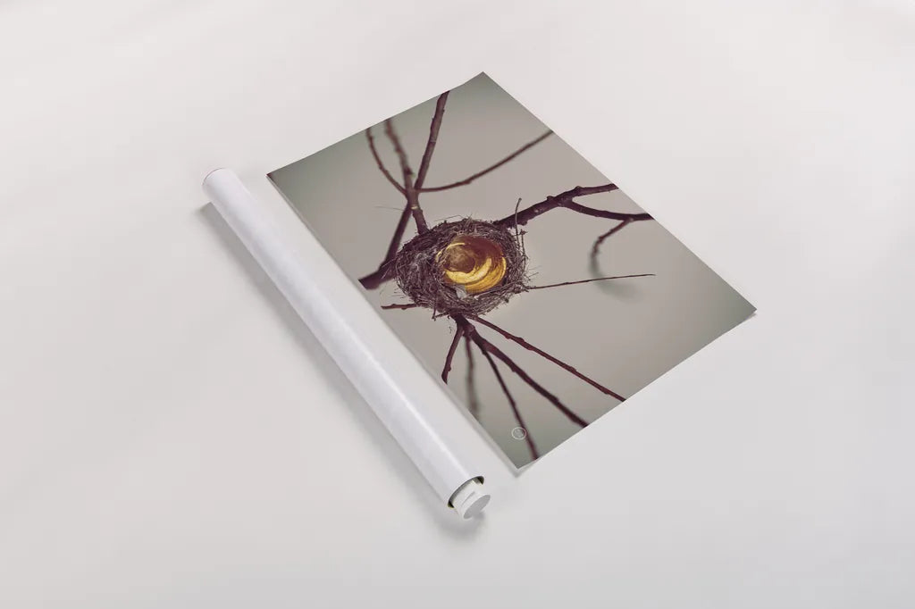 What is Golden by Nathan Larson. shown as a rolled paper print. Available as archival giclee rolled canvas, fine art paper, or poster print. SKU 72698i.