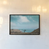 When Sea Becomes Sky by Nathan Larson. shown as a paper print in a black flame. Available as a archival giclee rolled canvas, fine art paper, or poster print. SKU 88868i.