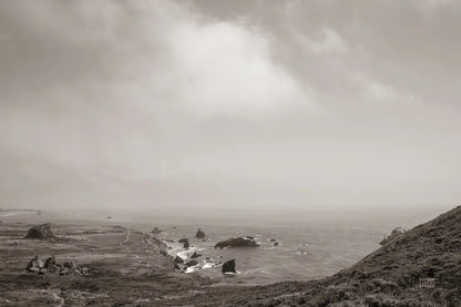 When Sea Becomes Sky BW by Nathan Larson. SKU 88869i. Archival Giclee Fine art print for wall decor.