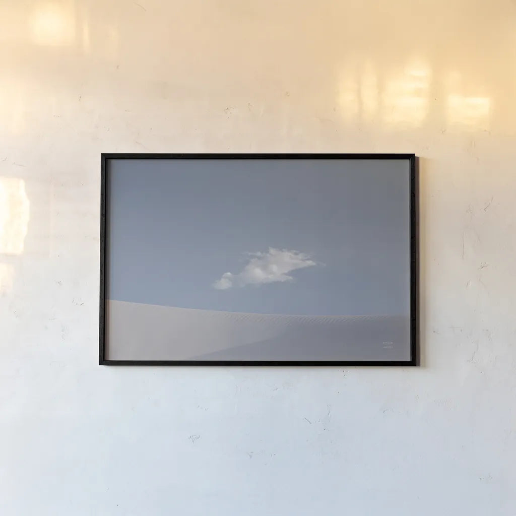 White Sands by Nathan Larson. shown as a paper print in a black flame. Available as a archival giclee rolled canvas, fine art paper, or poster print. SKU 88243i.