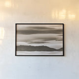 White Sands Afternoon by Nathan Larson. shown as a paper print in a black flame. Available as a archival giclee rolled canvas, fine art paper, or poster print. SKU 99382i.