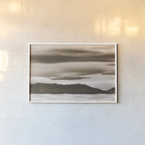 White Sands Afternoon by Nathan Larson. shown as a paper print in a white frame. Available as a archival giclee rolled canvas, fine art paper, or poster print. SKU 99382i.