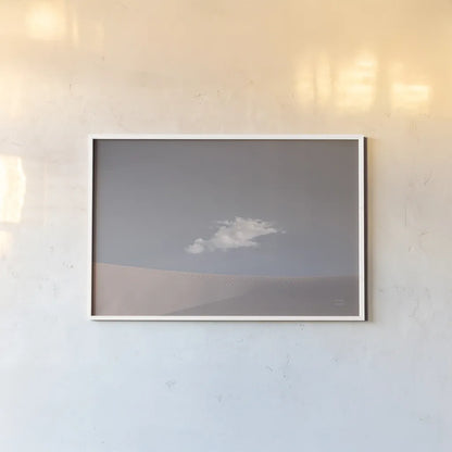 White Sands Neutral by Nathan Larson. shown as a paper print in a white frame. Available as a archival giclee rolled canvas, fine art paper, or poster print. SKU 88244i.