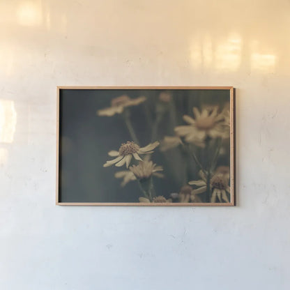 Wild Blooms I by Nathan Larson. shown as a paper print in a natural frame. Available as a archival giclee rolled canvas, fine art paper, or poster print. SKU 85770i.