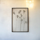 Wildflower Journal Vintage III by Nathan Larson. shown as a paper print in a black flame. Available as a archival giclee rolled canvas, fine art paper, or poster print. SKU 97521h.