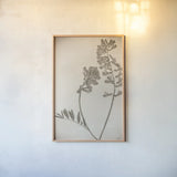 Wildflower Journal Vintage VI by Nathan Larson. shown as a paper print in a natural frame. Available as a archival giclee rolled canvas, fine art paper, or poster print. SKU 97524h.