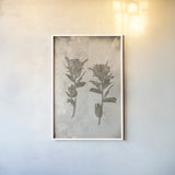 Wildflower Journal Vintage VII by Nathan Larson. shown as a paper print in a white frame. Available as a archival giclee rolled canvas, fine art paper, or poster print. SKU 97525h.
