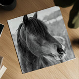 Winter Horse I by Nathan Larson. Shown as a detailed flat fine art print, highlighting archival giclee quality. Available as an archival giclee rolled canvas, fine art paper, or poster print. SKU 76534a.