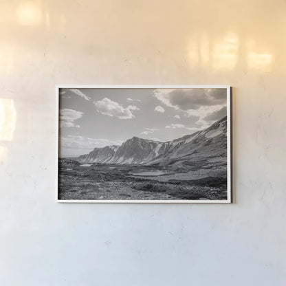 Wyoming Wonder by Nathan Larson. shown as a paper print in a white frame. Available as a archival giclee rolled canvas, fine art paper, or poster print. SKU 81750i.
