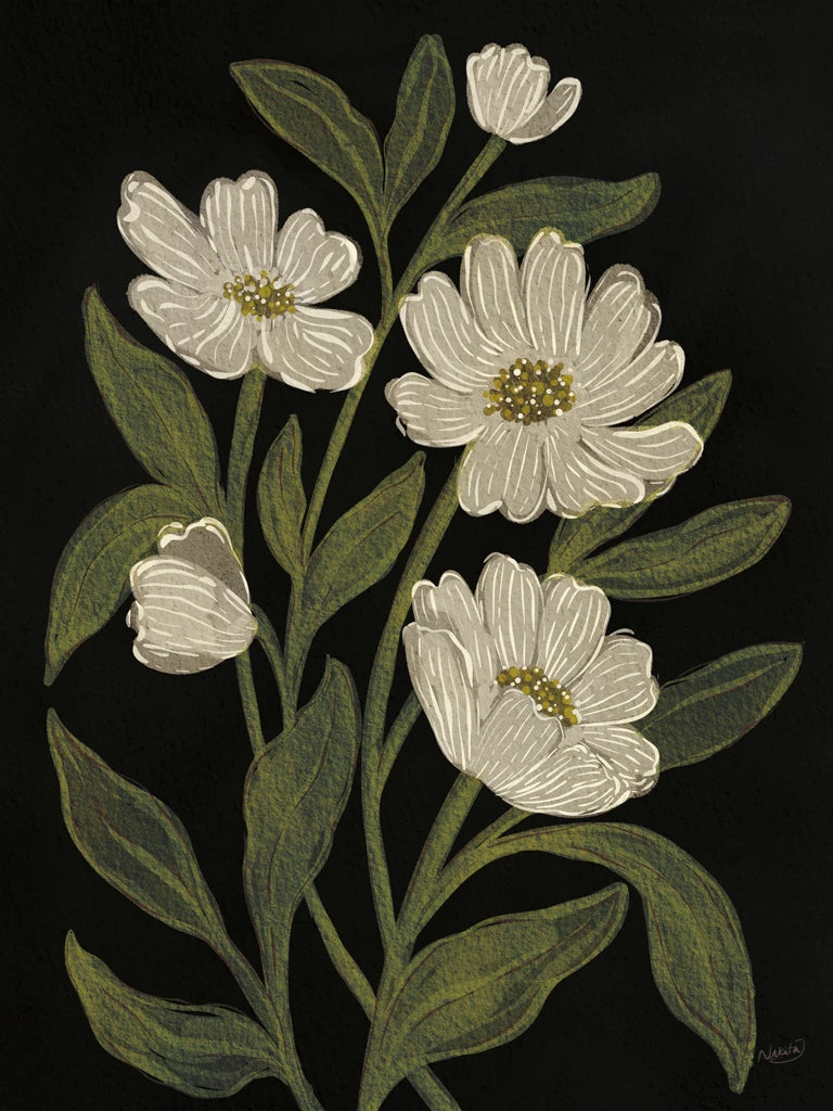 Deep Blooms II Black by Nikita Jariwala