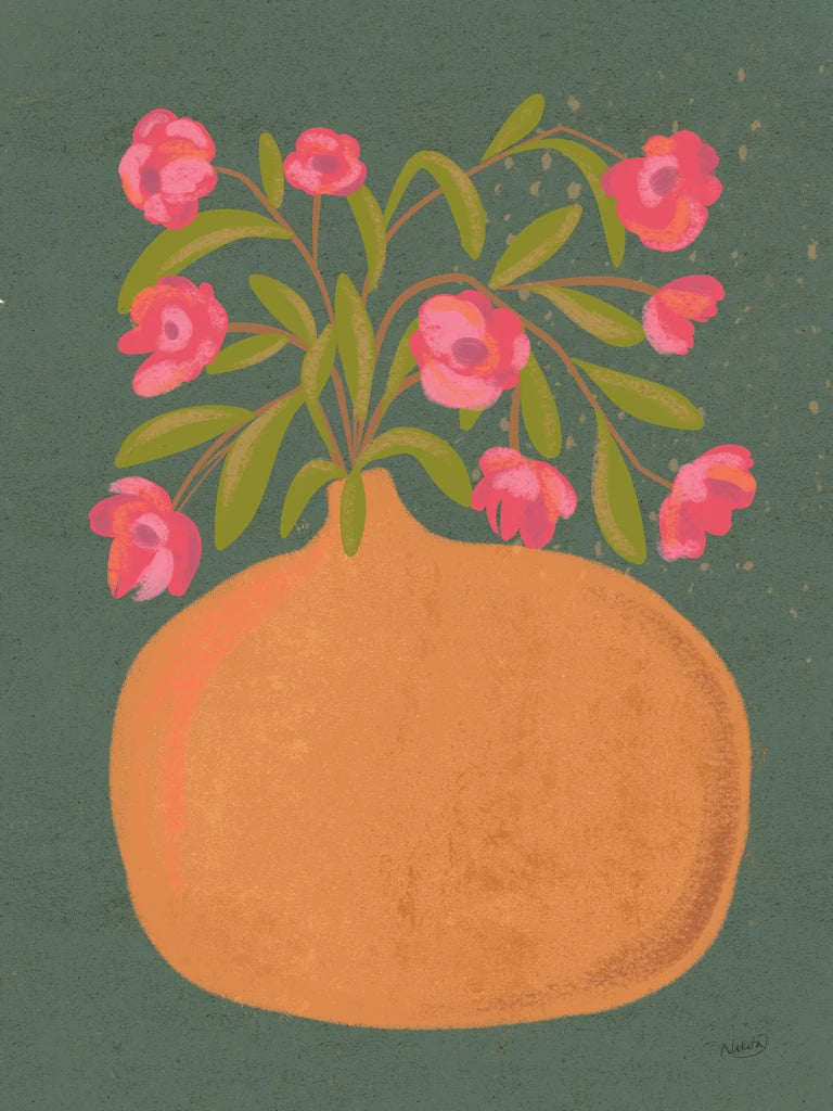 Earthen Flower Vase by Nikita Jariwala