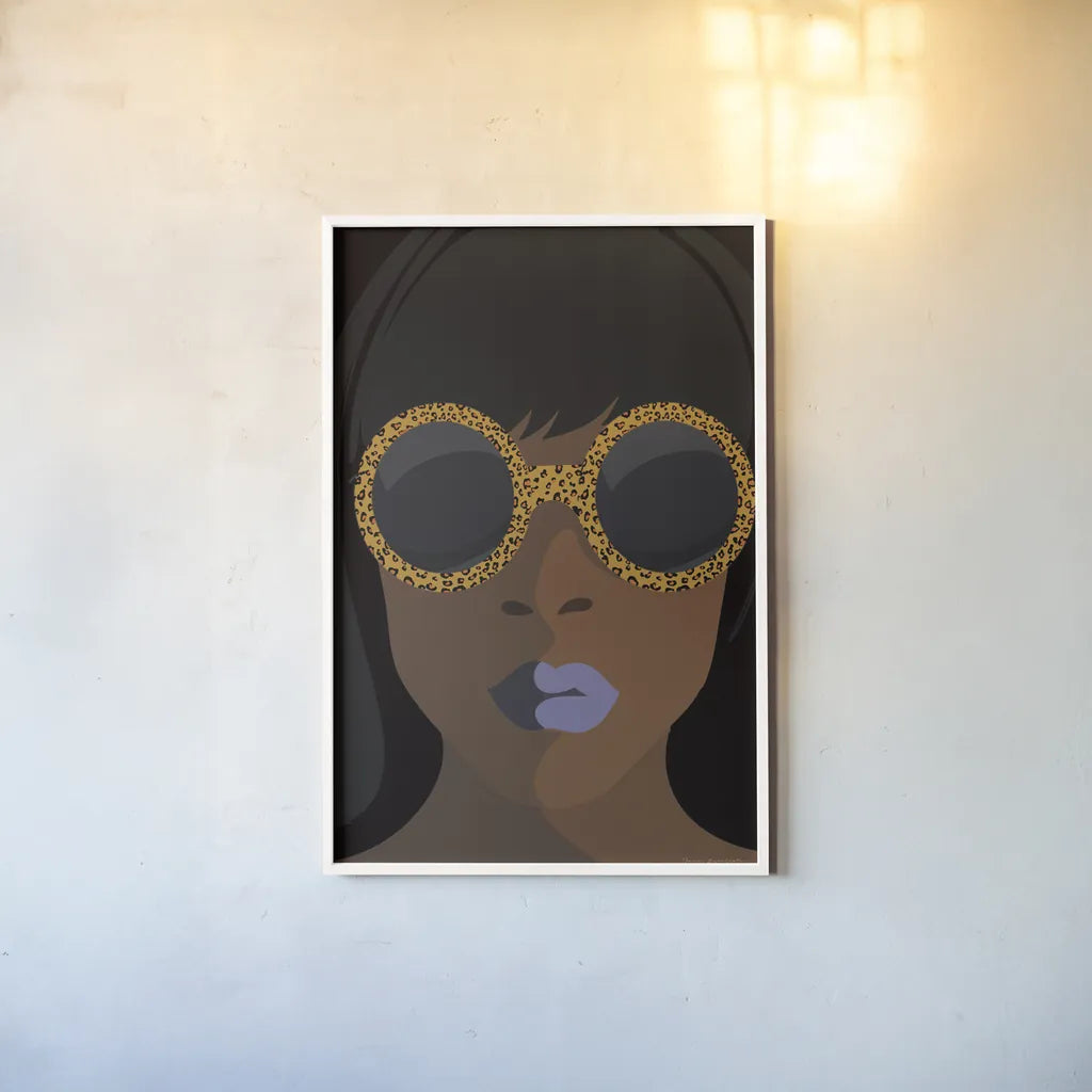 Accessorize I Peri Lips by Omar Escalante. shown as a paper print in a white frame. Available as a archival giclee rolled canvas, fine art paper, or poster print. SKU 77086h.