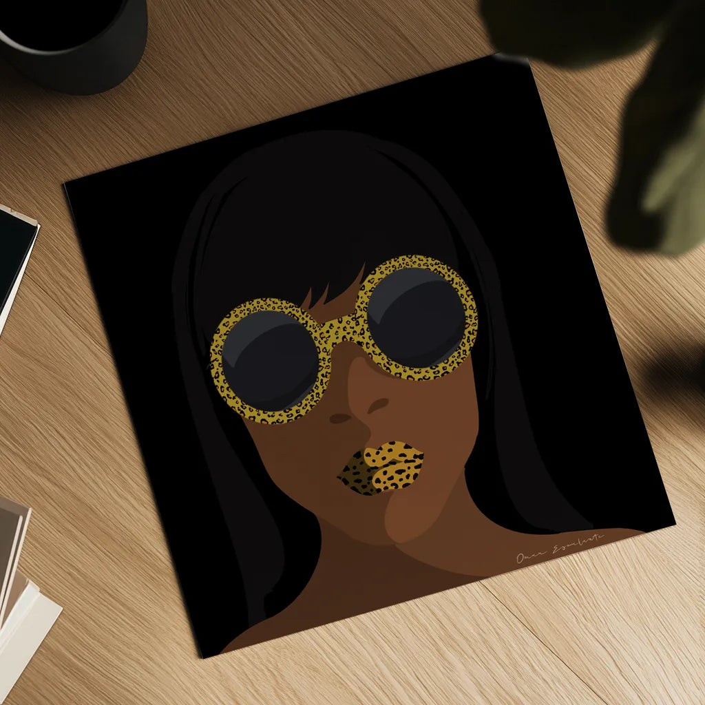 Accessorize I Square by Omar Escalante. Shown as a detailed flat fine art print, highlighting archival giclee quality. Available as an archival giclee rolled canvas, fine art paper, or poster print. SKU 78265a.