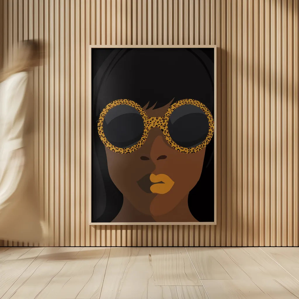 Accessorize I Yellow Lips by Omar Escalante. shown as over sized large wall art. Available as an archival giclee rolled canvas, fine art paper, or poster print. SKU 77084h.