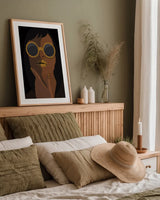 Accessorize II by Omar Escalante. shown as a paper print in a natural frame. Available as a archival giclee rolled canvas, fine art paper, or poster print. SKU 71784h.