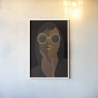 Accessorize II by Omar Escalante. shown as a paper print in a white frame. Available as a archival giclee rolled canvas, fine art paper, or poster print. SKU 71784h.