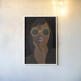 Accessorize II Peri Lips by Omar Escalante. shown as a paper print in a white frame. Available as a archival giclee rolled canvas, fine art paper, or poster print. SKU 77087h.