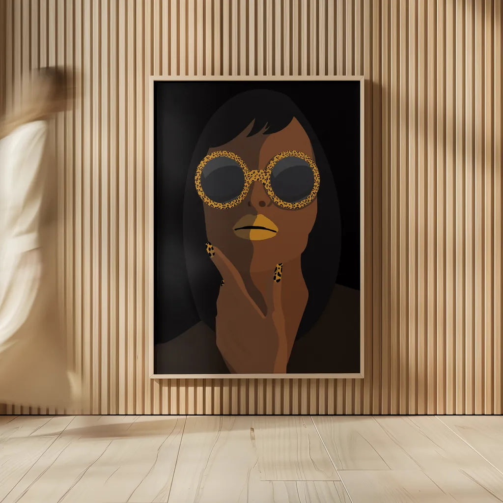 Accessorize II Yellow Lips by Omar Escalante. shown as over sized large wall art. Available as an archival giclee rolled canvas, fine art paper, or poster print. SKU 77085h.