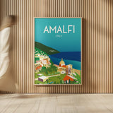 Amalfi by Omar Escalante. shown as over sized large wall art. Available as an archival giclee rolled canvas, fine art paper, or poster print. SKU 62762h.