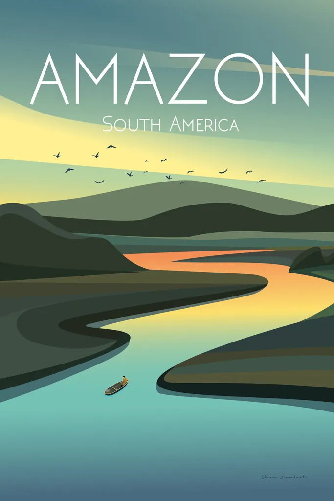 Amazon by Omar Escalante. SKU 71453h. Archival Giclee Fine art print for wall decor.