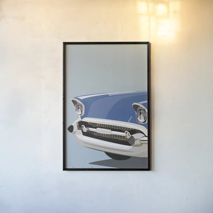 American Vintage Car II by Omar Escalante. shown as a paper print in a black flame. Available as a archival giclee rolled canvas, fine art paper, or poster print. SKU 70263h.
