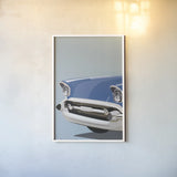 American Vintage Car II by Omar Escalante. shown as a paper print in a white frame. Available as a archival giclee rolled canvas, fine art paper, or poster print. SKU 70263h.
