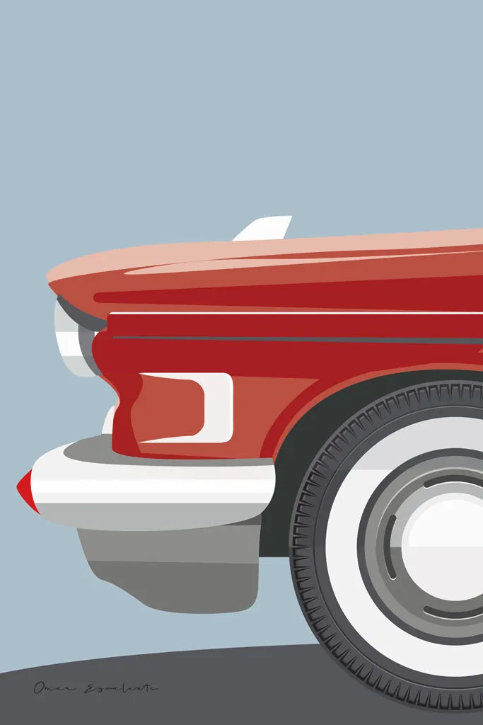 Amrican Vintage Car III by Omar Escalante. SKU 70264h. Archival Giclee Fine art print for wall decor.