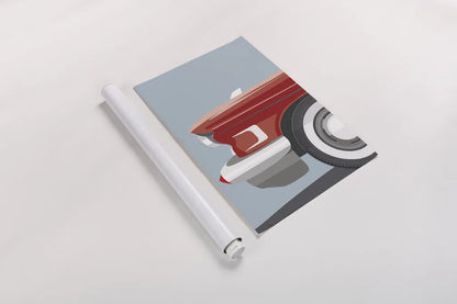 Amrican Vintage Car III by Omar Escalante. shown as a rolled paper print. Available as archival giclee rolled canvas, fine art paper, or poster print. SKU 70264h.