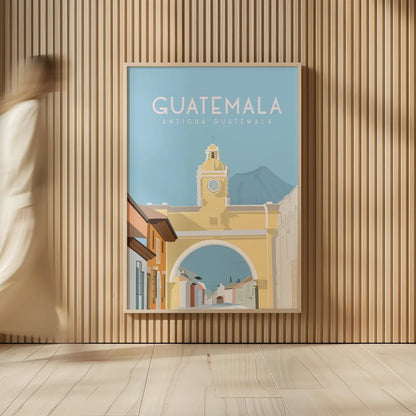 Antigua Guatemala by Omar Escalante. shown as over sized large wall art. Available as an archival giclee rolled canvas, fine art paper, or poster print. SKU 71457h.