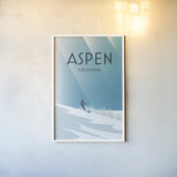 Aspen by Omar Escalante. shown as a paper print in a white frame. Available as a archival giclee rolled canvas, fine art paper, or poster print. SKU 64916h.