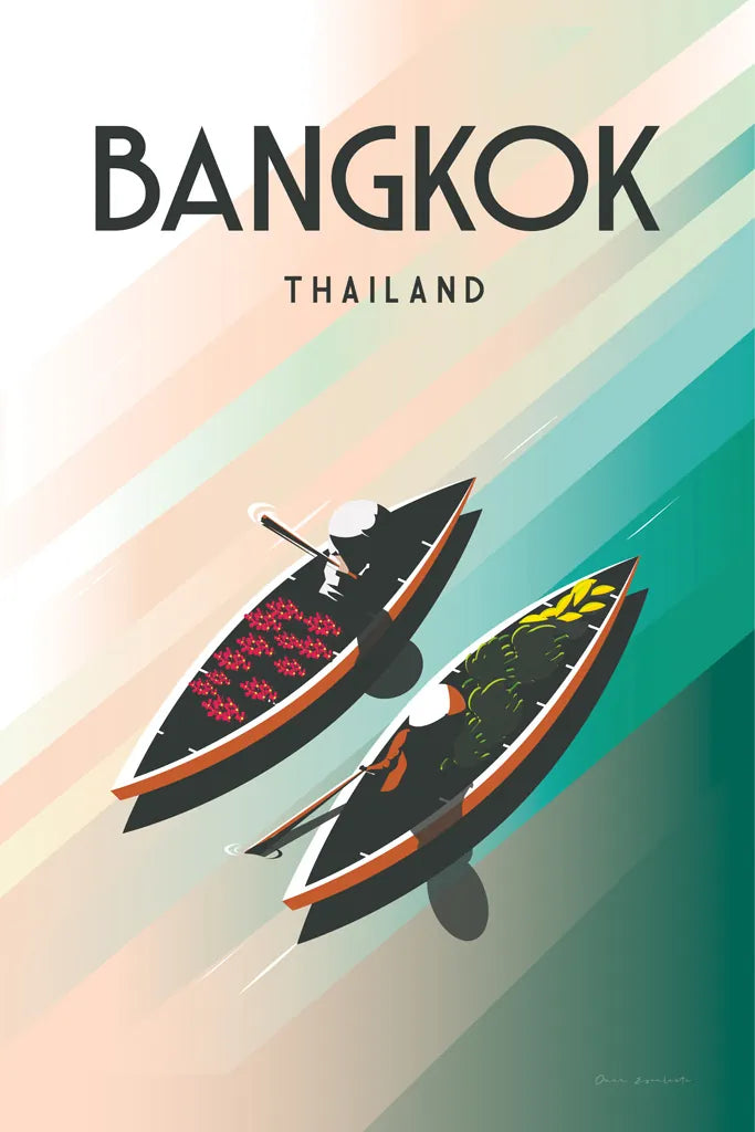 Bangkok Thailand by Omar Escalante. SKU 62763h. Archival Giclee Fine art print for wall decor.