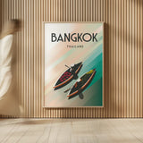 Bangkok Thailand by Omar Escalante. shown as over sized large wall art. Available as an archival giclee rolled canvas, fine art paper, or poster print. SKU 62763h.