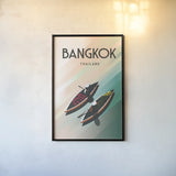 Bangkok Thailand by Omar Escalante. shown as a paper print in a black flame. Available as a archival giclee rolled canvas, fine art paper, or poster print. SKU 62763h.