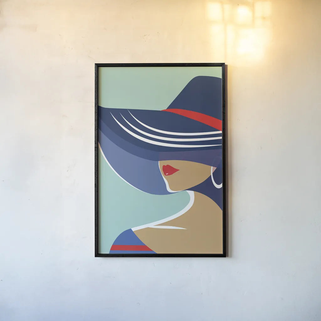 Beach Chic II by Omar Escalante. shown as a paper print in a black flame. Available as a archival giclee rolled canvas, fine art paper, or poster print. SKU 64638h.