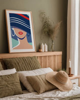 Beach Chic III by Omar Escalante. shown as a paper print in a natural frame. Available as a archival giclee rolled canvas, fine art paper, or poster print. SKU 65406h.