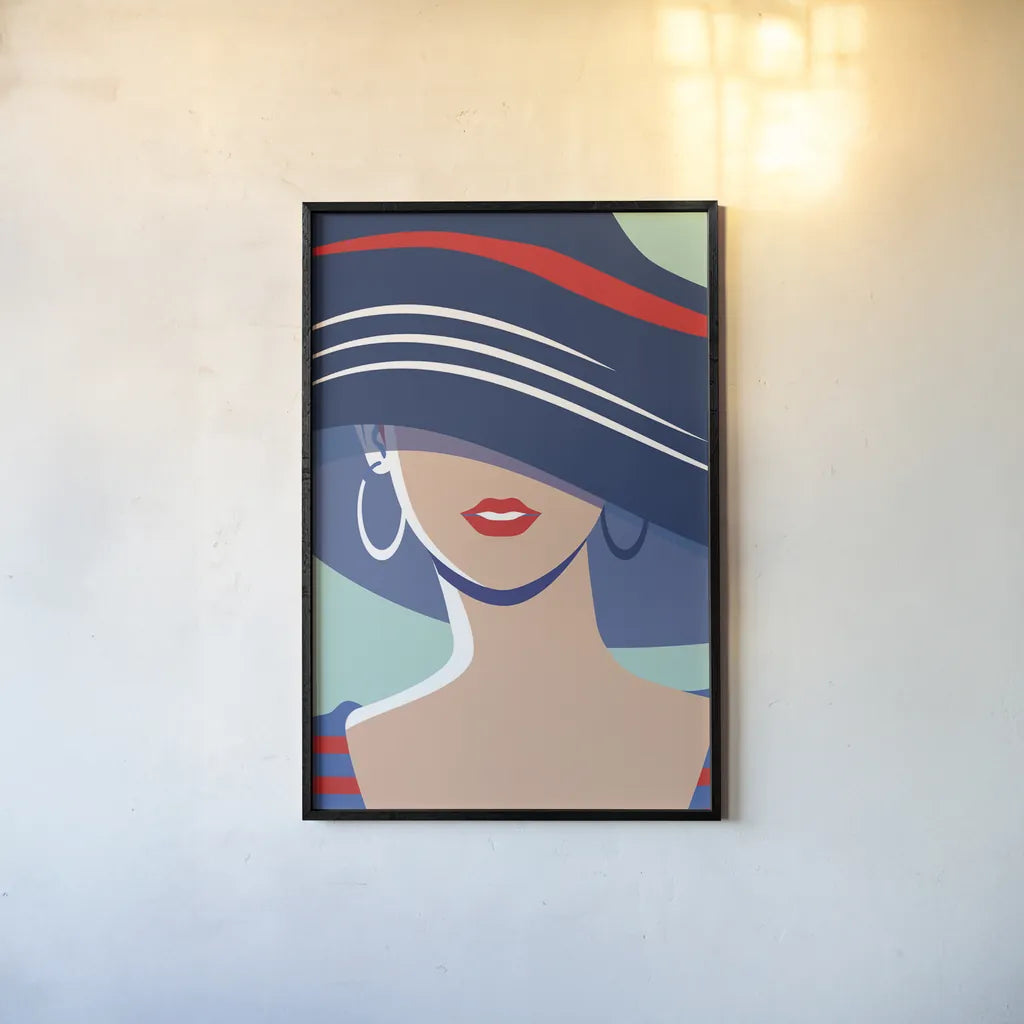 Beach Chic III by Omar Escalante. shown as a paper print in a black flame. Available as a archival giclee rolled canvas, fine art paper, or poster print. SKU 65406h.
