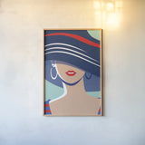 Beach Chic III by Omar Escalante. shown as a paper print in a natural frame. Available as a archival giclee rolled canvas, fine art paper, or poster print. SKU 65406h.