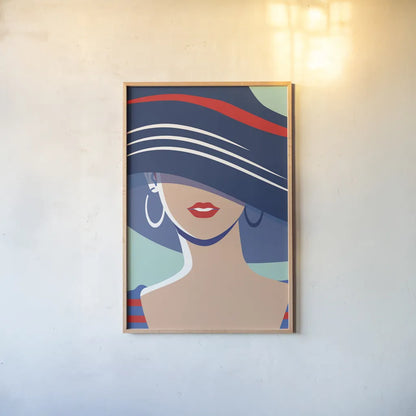 Beach Chic III by Omar Escalante. shown as a paper print in a natural frame. Available as a archival giclee rolled canvas, fine art paper, or poster print. SKU 65406h.
