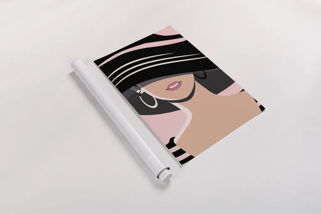 Beach Chic III Blush by Omar Escalante. shown as a rolled paper print. Available as archival giclee rolled canvas, fine art paper, or poster print. SKU 67376h.