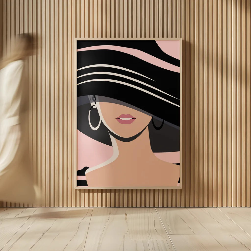 Beach Chic III Blush by Omar Escalante. shown as over sized large wall art. Available as an archival giclee rolled canvas, fine art paper, or poster print. SKU 67376h.