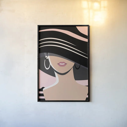 Beach Chic III Blush by Omar Escalante. shown as a paper print in a black flame. Available as a archival giclee rolled canvas, fine art paper, or poster print. SKU 67376h.