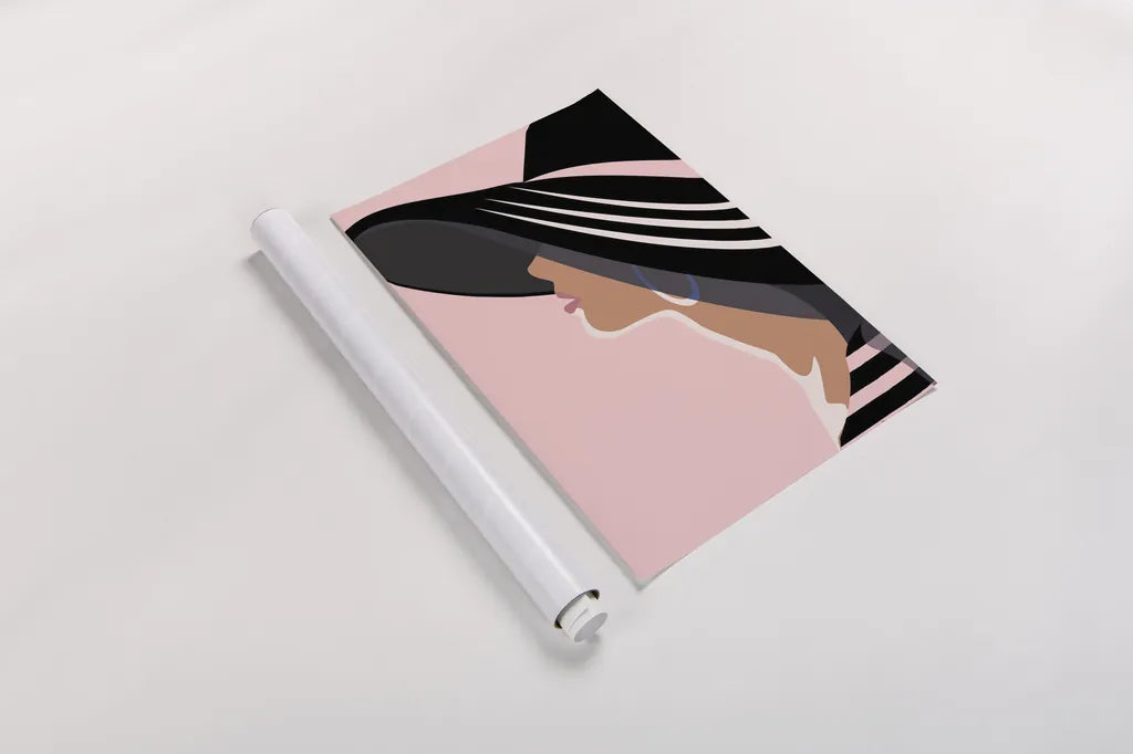 Beach Chic IV Blush by Omar Escalante. shown as a rolled paper print. Available as archival giclee rolled canvas, fine art paper, or poster print. SKU 67377h.