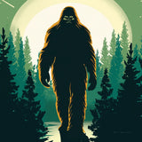 Bigfoot Movie Style Square by Omar Escalante. SKU 99934a. Archival Giclee Fine art print for wall decor.