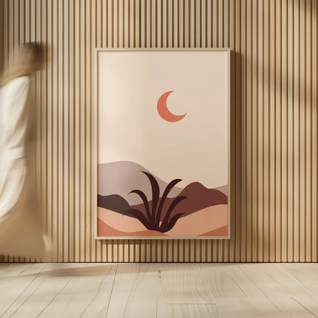 Boho Desert II by Omar Escalante. shown as over sized large wall art. Available as an archival giclee rolled canvas, fine art paper, or poster print. SKU 90457h.
