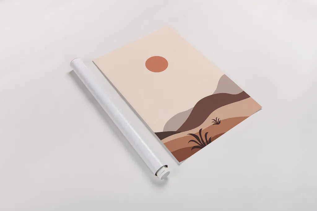 Boho Desert III by Omar Escalante. shown as a rolled paper print. Available as archival giclee rolled canvas, fine art paper, or poster print. SKU 90458h.